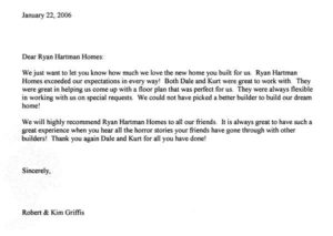 Ryan Hartman Homes Good Review